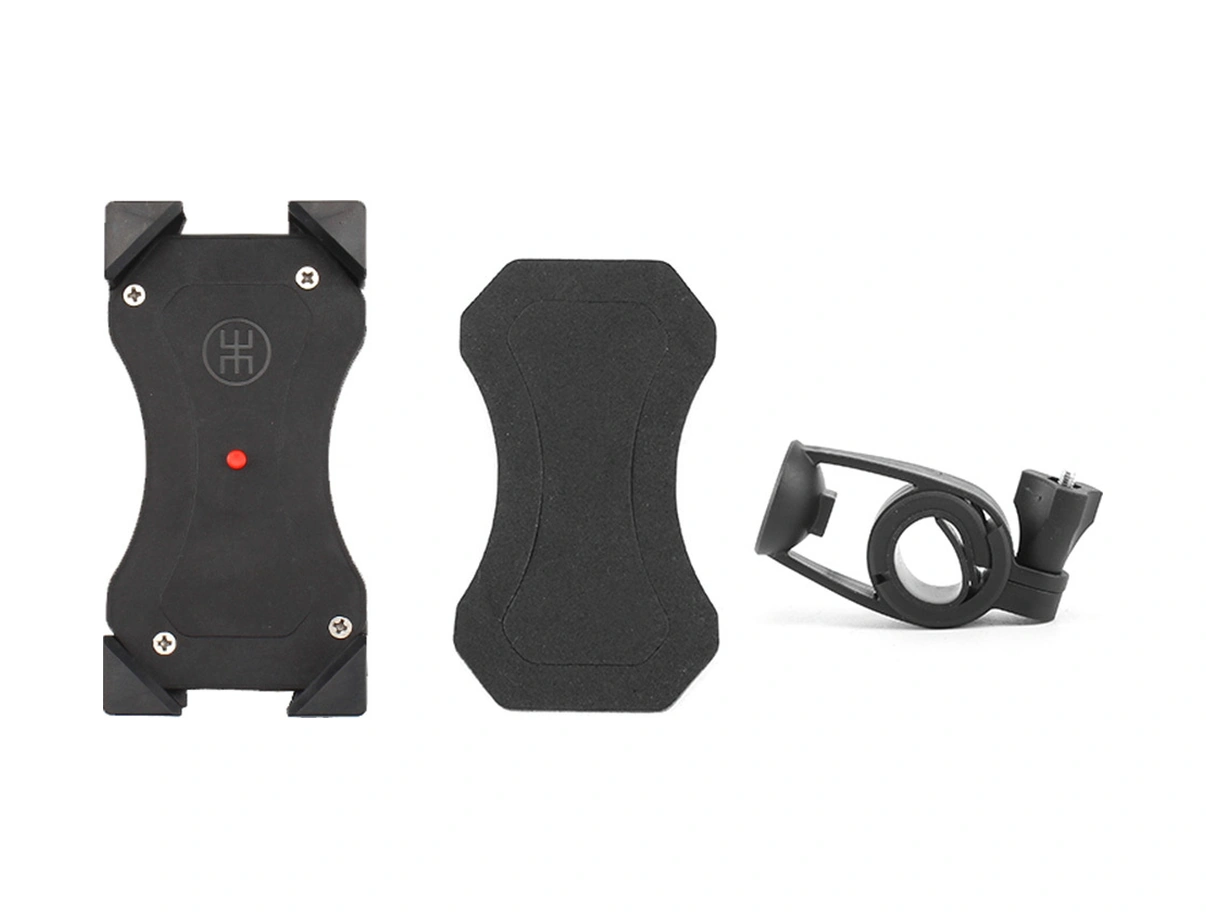 Yuntech01 Bisiklet Telefon Tutucu, Dayanıklı Abs Malzeme, Dört Tırnaklı Koruma, Navigasyon Ve Şarj Uyumlu, Siyah Siyah