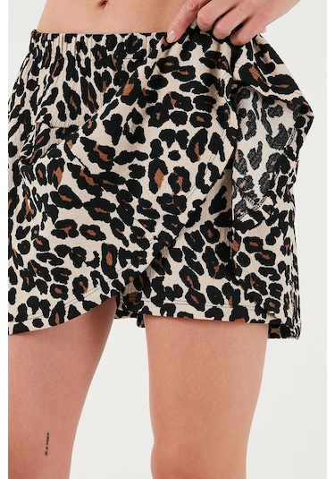 Lela Bayan Şort Etek 5865118 Leopar Leopar