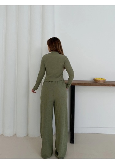 Balıkçı Yaka Örme Takım Mint St265865 Mint