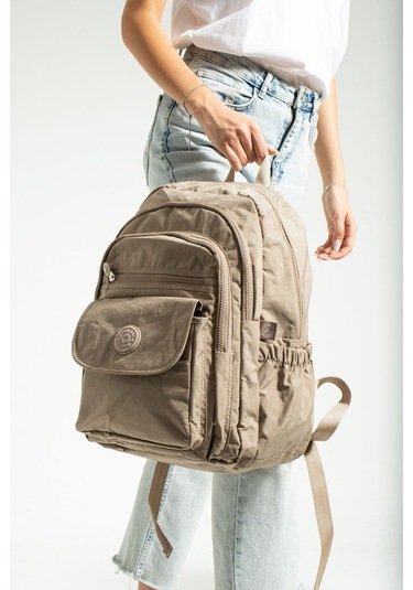 Lüx Krinkıl Kumaş Lise Ve Ortaokul Sırt Çantası, Krinkıl Okul Çantası Turkuaz