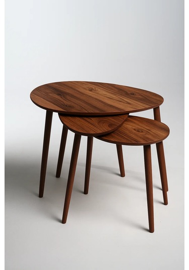 Paris 3'lü Zigon Sehpa &100 Mdf Ahşap/urartu