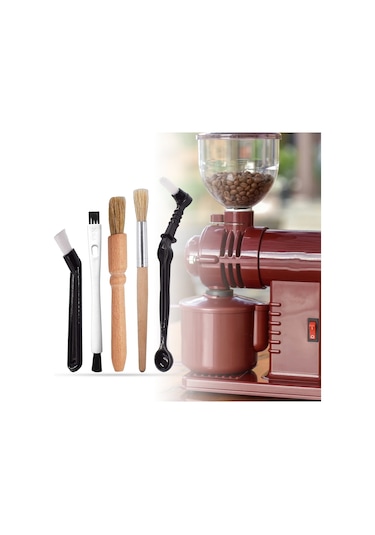 Sones 4'ü 1 Arada F Tipi Kahve Makinesi Temizleme Seti Kahve Öğütücü Fırçası