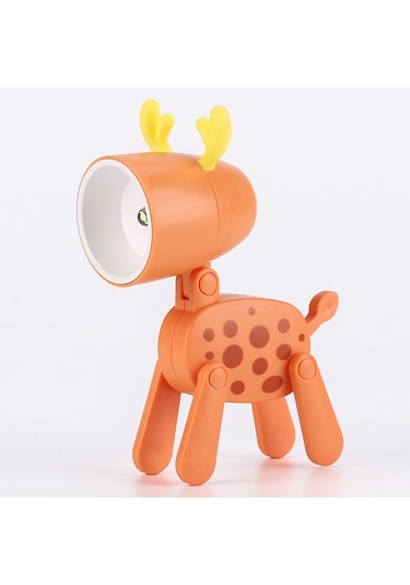Yystore Gece Lambası Mini Masa Lambası Ktx-7340 Karikatür Evcil Hayvan Şekli Turuncu