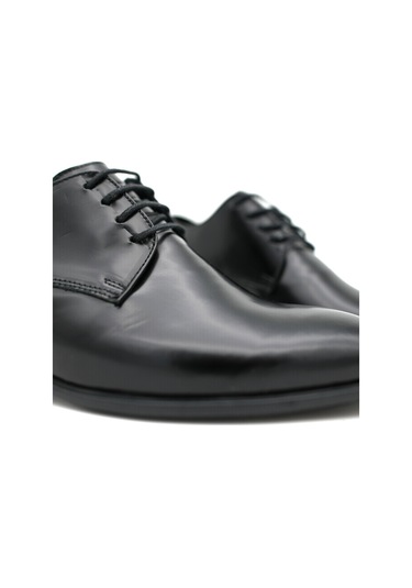 Alfa Erkek Hakiki Deri El Yapımı Siyah Klasik 7 Cm Boy Uzatan Ayakkabı Siyah