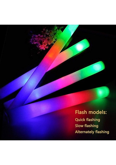 3 Yanıp Sönme Moduna Sahip 24 Led Köpük Işık Çubuğu - Toplu Işık Çubukları