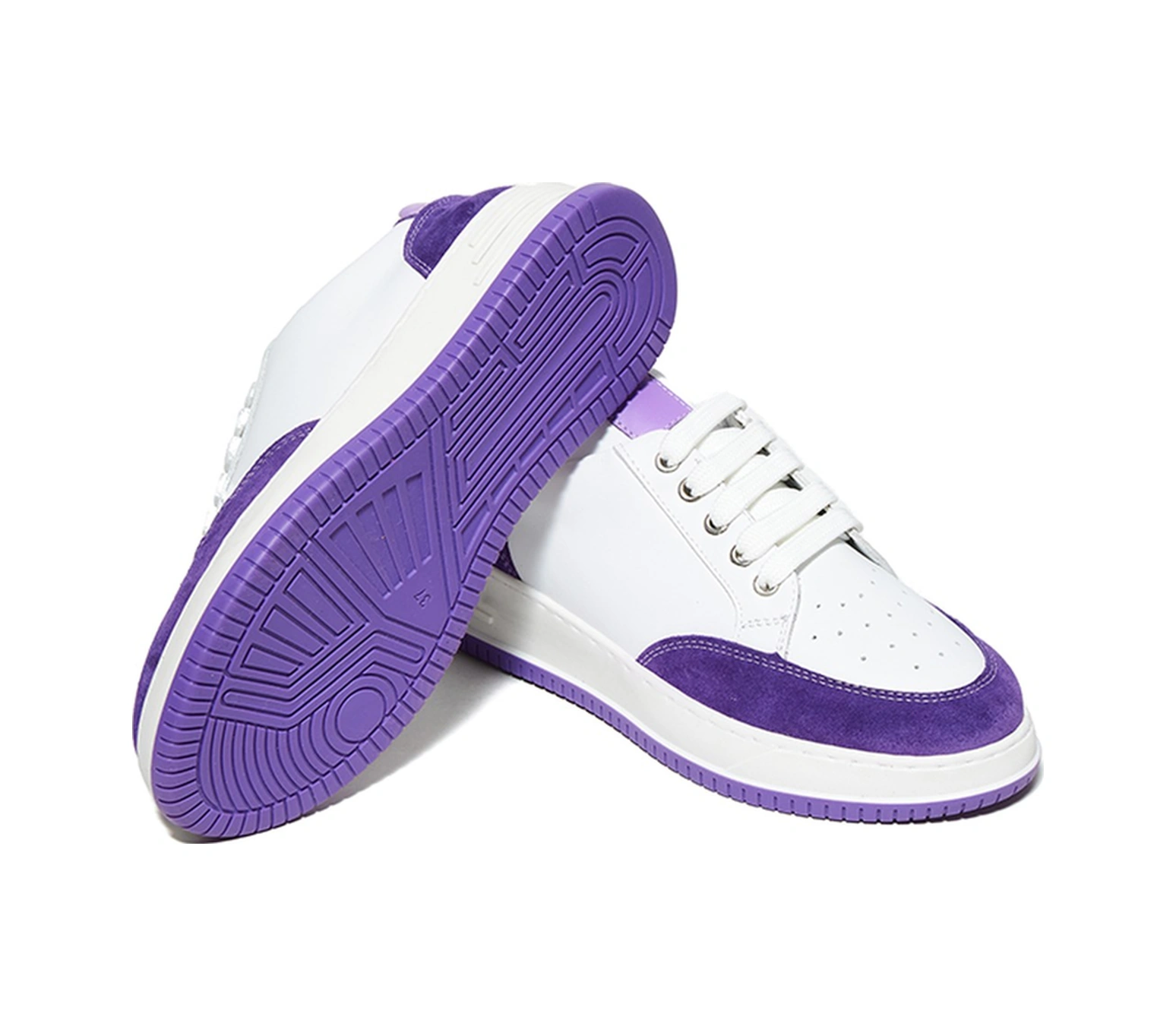 Bestello Bağcıklı Termoplastik Sneaker 101-232119-14 Kadın Ayakkabı Mor-beyaz