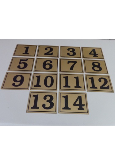 Gendec 6X8 Cm Yapışkanlı No 1'Den 14'E