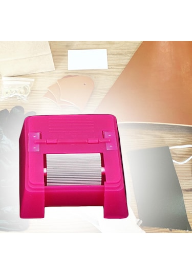 Dolıty Yağ Kenar Kutusu Leathercraft Aracı Orta-tahıl-rulosu Pembe