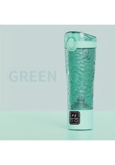Tongdashop Yeşil Vintage Otomatik Karıştırmalı Usb Şarjlı 1300mah Blender Bardak