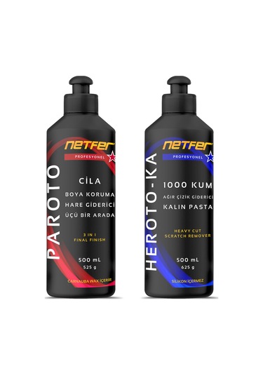 Netfer 2'li Kalın Pasta Cila Set - 2x500 Ml