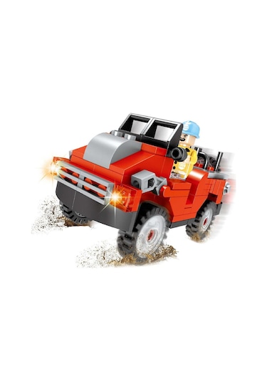 Ausini City Kırmızı Jeep 128 Parça