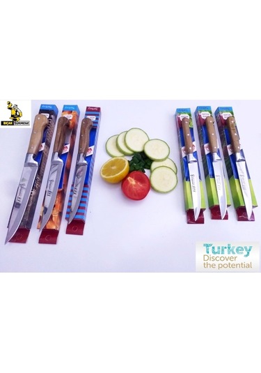 Mutfak Ekmek Sebze Meyve  Bıçak Seti 6ad Lazoğlu Sürmene Bilezikli
