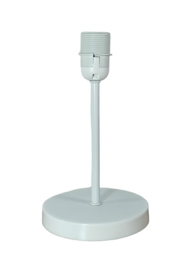 Metal Gövdeli Abajur Ayağı Beyaz