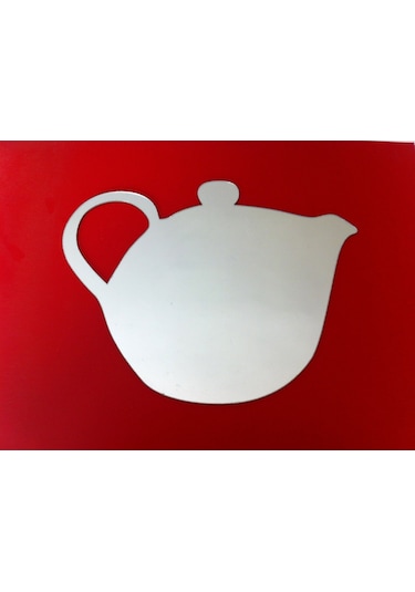 Sıa Aynalı Duvar Süsü (Sticker) Çaydanlık Şekilli