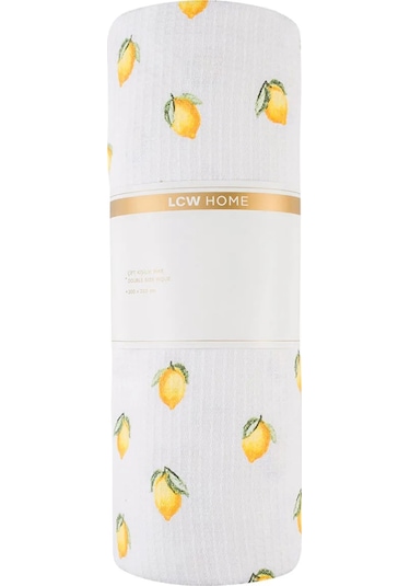Karışık Limon Desenli Çift Kişilik Pike Karışık Renk