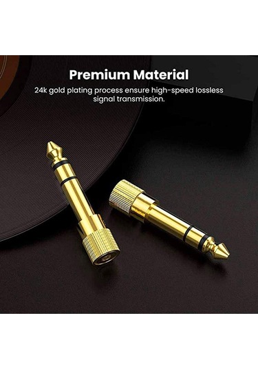 Primex Px-4458 6.3 Mm Erkek To 3.5 Mm Dişi Çevirici Dönüştürücü Jack Adaptörü, 6.3mm Ses Koonektör