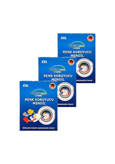 Renk Koruyucu Çamaşırlar İçin 12'li Mendil Üçlü Set