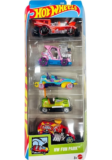Hw 5 Lı Araba Setı Hw Funpark Jbj88 Çok Renkli