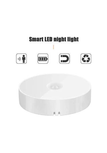 Xindoker Usb Şarjlı Pır Hareket Sensörlü Led Gece Lambası - Beyaz Işık, Dolap/oda Kullanıma Uygun, Pp Malzeme, Dokunsuz Kontrol Diğer Diğer
