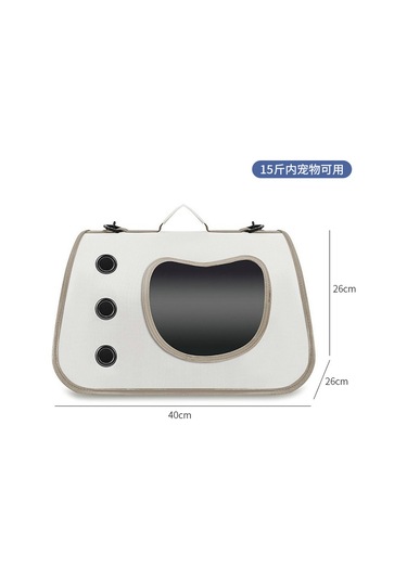 Kedi Nefes Alabilir Uzay Kabini El Çantası-a Gri