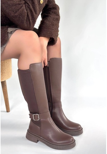 Biçomi Zinda Kahverengi Cilt Çizme Çok Renkli