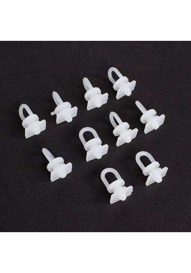 Loren Perde Düğmesi 10 Adet Dikdörtgen Tabanlı