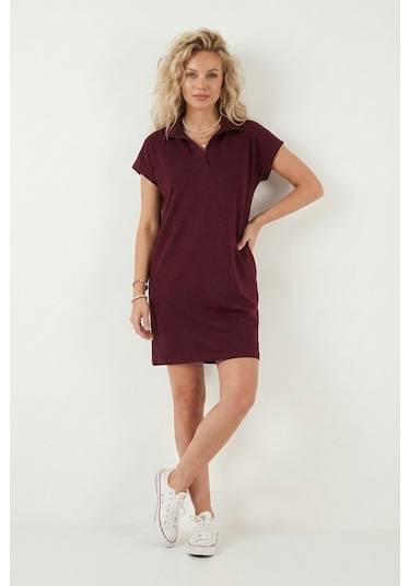 Lela Bayan Elbise 5866153 Bordo Bordo