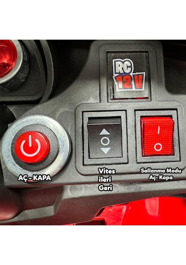 Akar Blade 12v Çift Motorlu Uzaktan Kumandalı Akülü Araba - Dans Modlu Siyah