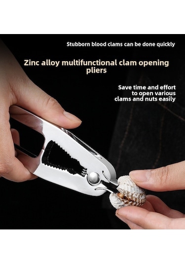 Qingmipy Zink Alloy Mutfak Aleti: Midye, Kan Midyesi Ve Ceviz Açıcı - Dayanıklı Doğru Saplı Keten Açma Araçları Diğer