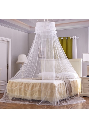 Ev Dairesel Asma Tavan Cibinlik Prenses Çadırları Beyaz