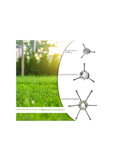 Monyee Yeni Model 9 İnç Çelik Tel Çim Kesici, 6 Bıçaklı Ormanlık Çalı Kesme Aleti, Evrensel Bahçe Weed Kaldırma Aracı 200mm, 250g Hafif Tasarım