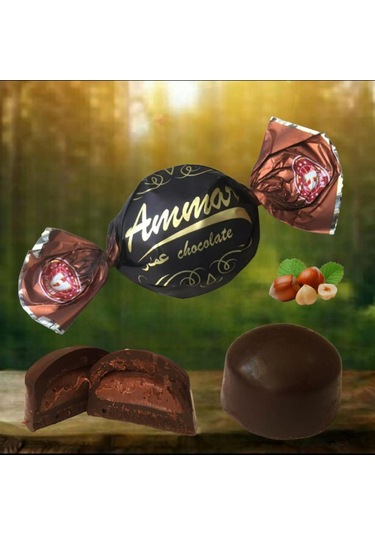 Ammar Bitter Kaplamalı Fındık Aromalı Bayramlık İkramlık Çikolata 6 KG