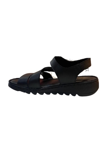 Neon Akm-098 Kadın Siyah Hakiki Deri Sandalet - 36 Siyah