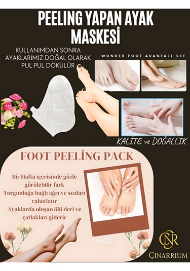 Ölü Deri Ve Çatlaklar Için Soyulabilen Ayak Peeling Maskesi 50ml Wonder Foot Peeling Mask 3x