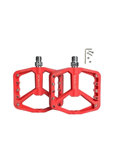 Dolıty Dağ Bisikleti Pedalları Mtb Bisiklet Düz Kırmızı