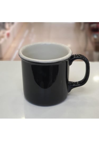 Aryıldız Patara Siyah Porselen Mug Bıg Kupa Yeşil