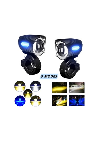 Joyjadehub Vkemall 120w Led Motosiklet Sis Farları 18000lm Ip67 1 Adet Polisilikon 2v