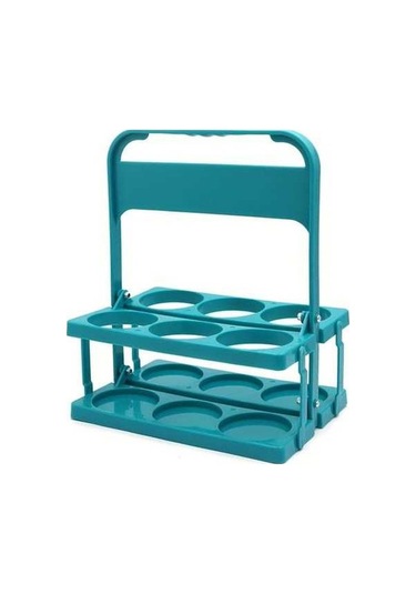 Trendooze Gaojunshop01 Yeşil Katlanır 6lı Bira Sepeti, Çay-süt Saklama Yeşil