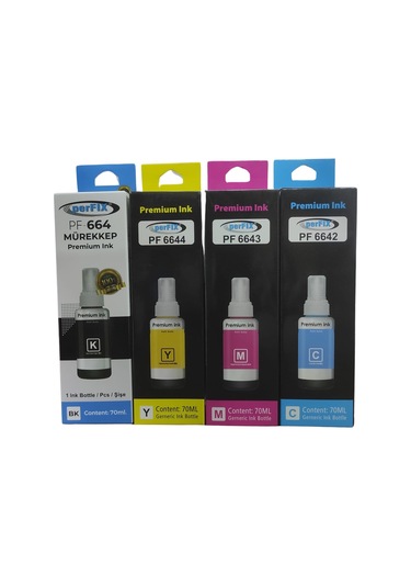 Perfix Epson Uyumlu T6641 - 6731 Set Şişeli Mürekkep