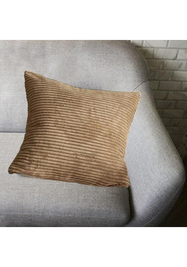 Homyl Kadife Yastık Kılıfı - Lüks Kahverengi