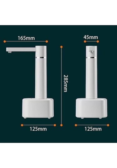 Maoyaya Siyah Şarj Edilebilir Su Pompası, Otomatik Galon Dağıtıcı, Masaüstü Standı Ile 4w Siyah