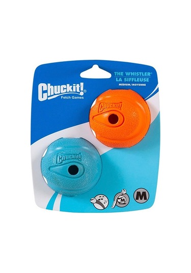 Chuckit Whistler Köpek Oyun Topu 2li Orta Boy 6,5 Cm 260-50025.01