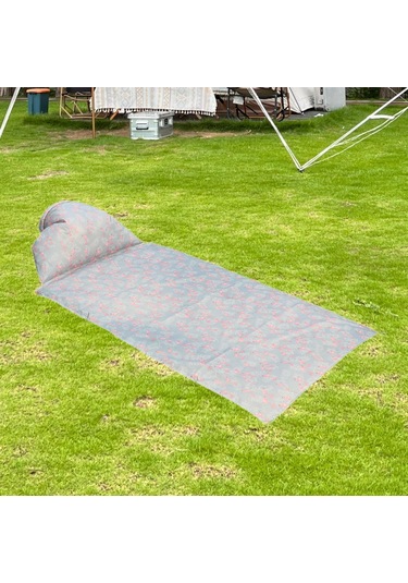 Homyl Baş Destekli Piknik Örtüsü Çim Yürüyüşü İçin Flamingo 85x210cm Çok Renkli