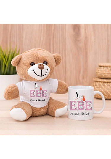Ebeye Hediye Peluş Ayıcık Ve Kupa Bardak