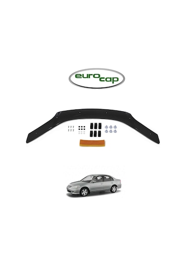 Eurocap Honda Civic 7 Ön Kaput Koruyucu Rüzgarlık 3Mm Abs 01-0