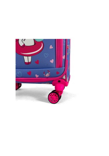 Çocuk Karakterli 4 Tekerlekli Valiz, Eğlenceli Seyahat Arkadaşı - Flamingo Unicorn Flamingo Unicorn