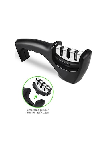 Siyah Üç Aşamalı Hızlı Elmas Tungsten Çelik Kalemtıraş Ev Mutfak Aracı