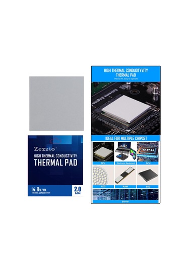 Suntek Gpu/cpu Grafik Kartı Için Termal Ped 120x120mm Ssd 120x120x2.0mm