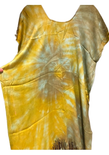 Azrua Batik Şal Elbise, Mükemmel Incelik, Batik Desenli Çok Renkli