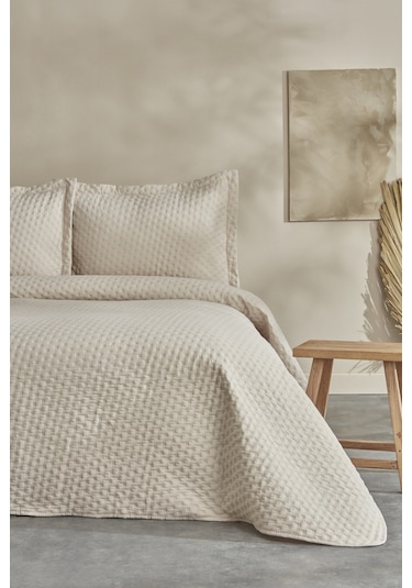Karaca Home Breeze Soft Çift Kişilik Yatak Örtüsü Ekru 200.22.04.0235